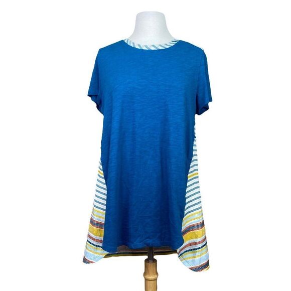 Soft Surroundings Medium Top Striped Zipper Back - Picture 1 of 7